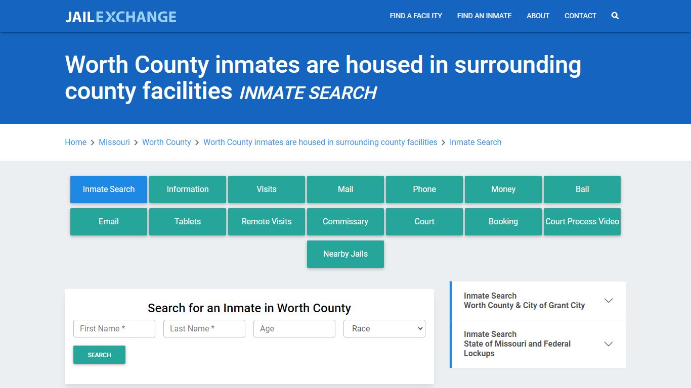 Worth County inmates are housed in surrounding county facilities, MO ...