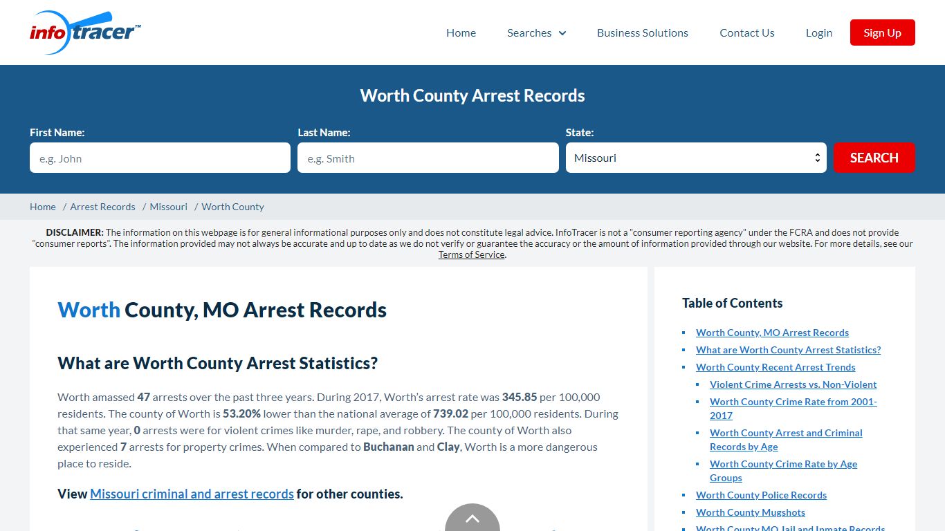 Worth County, MO Arrests, Mugshots & Jail Records - InfoTracer